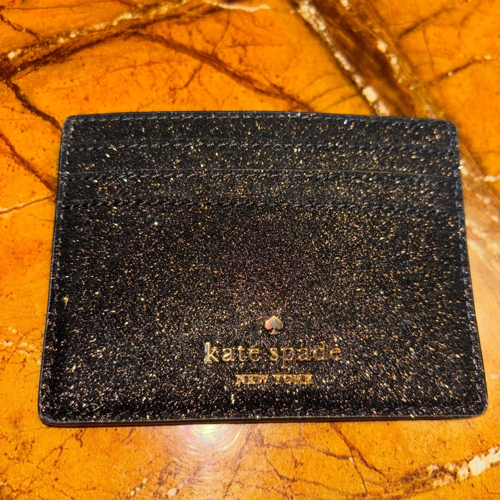 Kate Spade Black Shimmer Card Holder